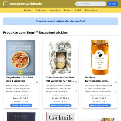 Screenshot rezeptentwickler.de