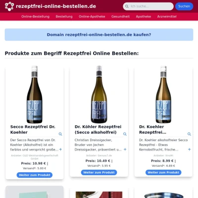 Screenshot rezeptfrei-online-bestellen.de