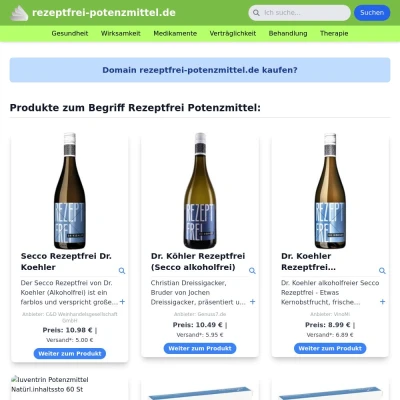 Screenshot rezeptfrei-potenzmittel.de