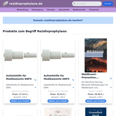 Screenshot rezidivprophylaxe.de