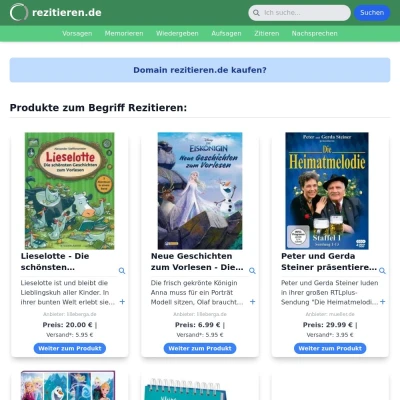 Screenshot rezitieren.de
