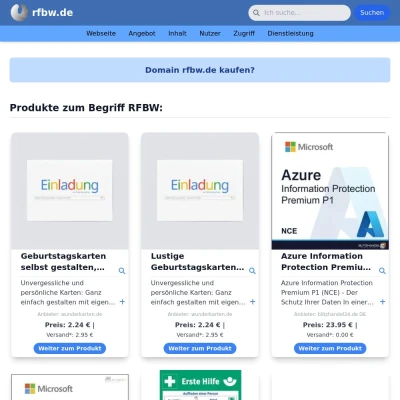 Screenshot rfbw.de