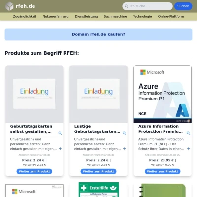Screenshot rfeh.de