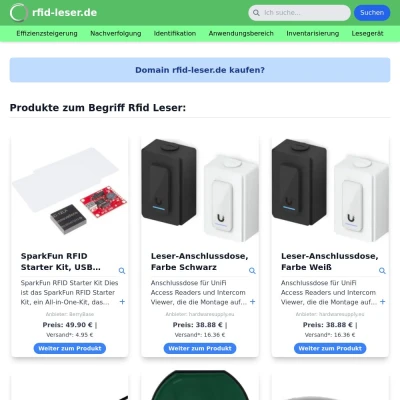 Screenshot rfid-leser.de