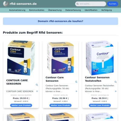 Screenshot rfid-sensoren.de