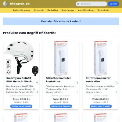 Screenshot rfidcards.de