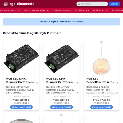 Screenshot rgb-dimmer.de