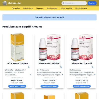 Screenshot rheum.de