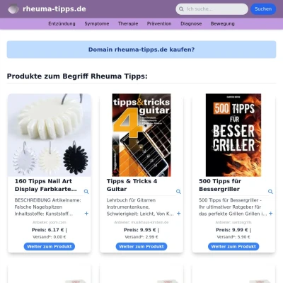 Screenshot rheuma-tipps.de