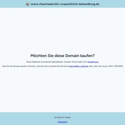 Screenshot rheumaaerztin-ursaechliche-behandlung.de