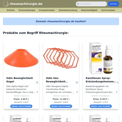 Screenshot rheumachirurgie.de