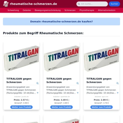 Screenshot rheumatische-schmerzen.de