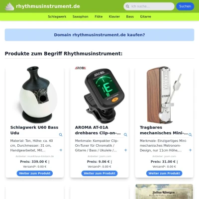 Screenshot rhythmusinstrument.de