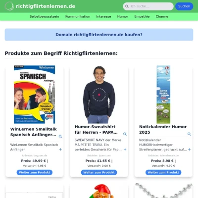 Screenshot richtigflirtenlernen.de