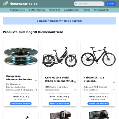 Screenshot riemenantrieb.de