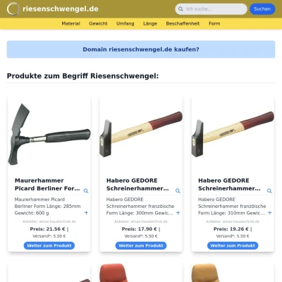 Screenshot riesenschwengel.de