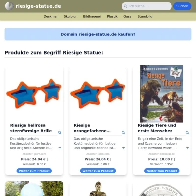 Screenshot riesige-statue.de