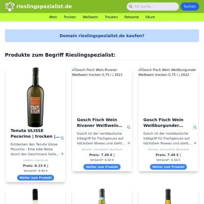 Screenshot rieslingspezialist.de