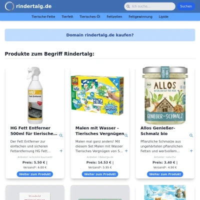 Screenshot rindertalg.de