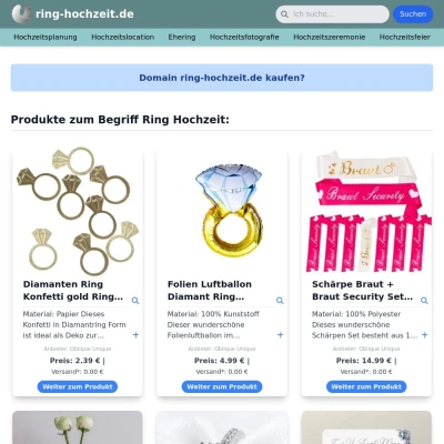 Screenshot ring-hochzeit.de