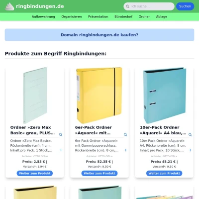 Screenshot ringbindungen.de
