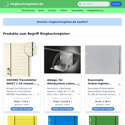 Screenshot ringbuchregister.de