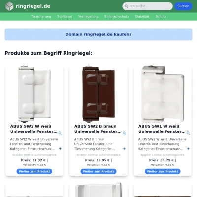 Screenshot ringriegel.de