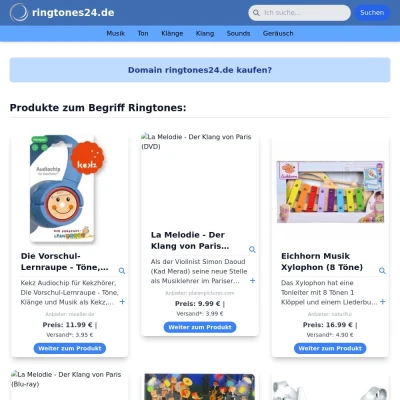 Screenshot ringtones24.de