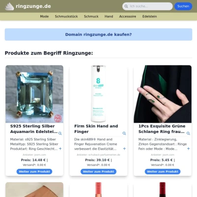 Screenshot ringzunge.de