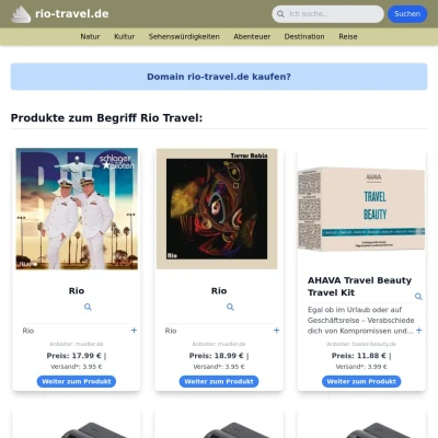Screenshot rio-travel.de