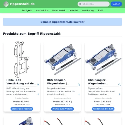 Screenshot rippenstahl.de