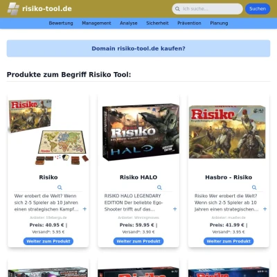 Screenshot risiko-tool.de