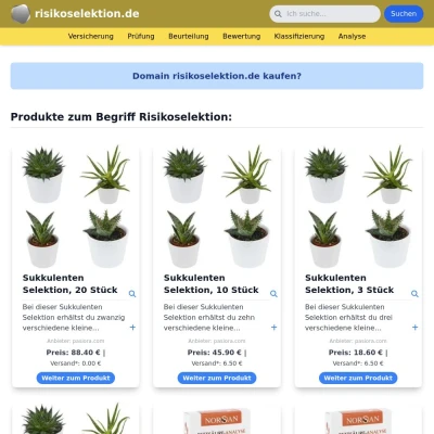 Screenshot risikoselektion.de
