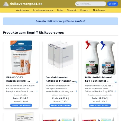 Screenshot risikovorsorge24.de