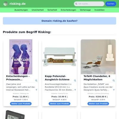 Screenshot risking.de