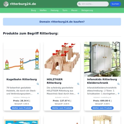 Screenshot ritterburg24.de
