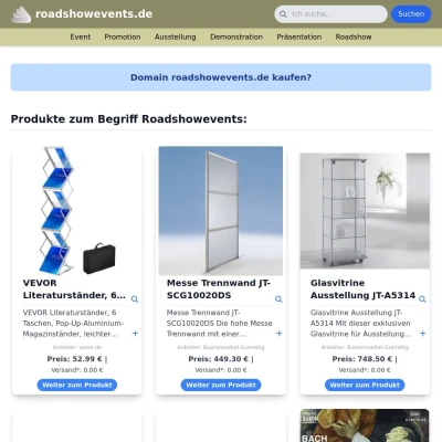 Screenshot roadshowevents.de