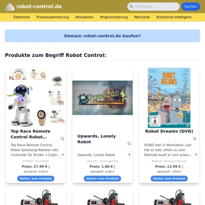 Screenshot robot-control.de