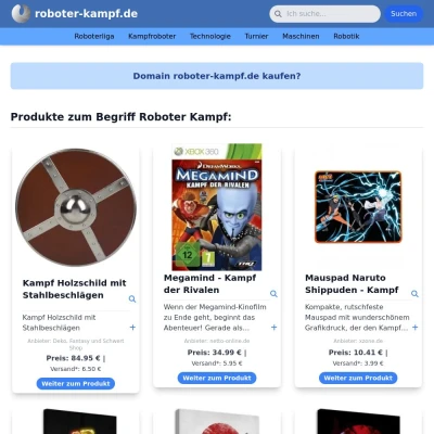 Screenshot roboter-kampf.de