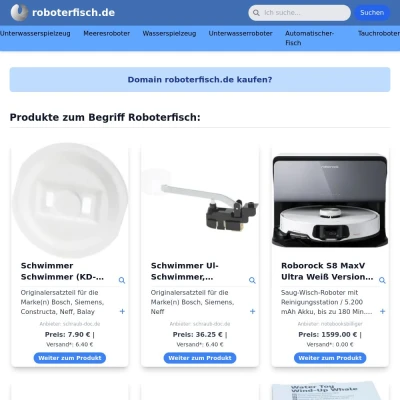 Screenshot roboterfisch.de