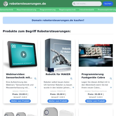 Screenshot robotersteuerungen.de