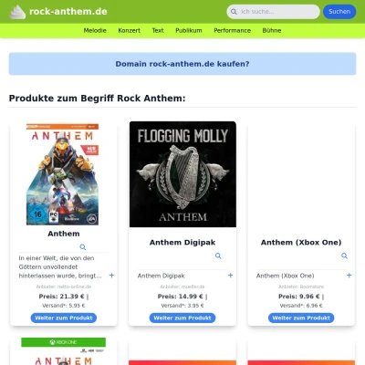 Screenshot rock-anthem.de