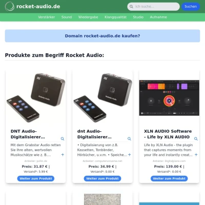 Screenshot rocket-audio.de