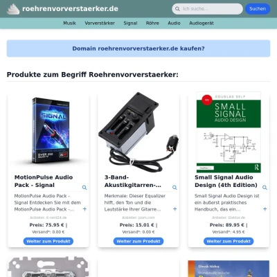 Screenshot roehrenvorverstaerker.de