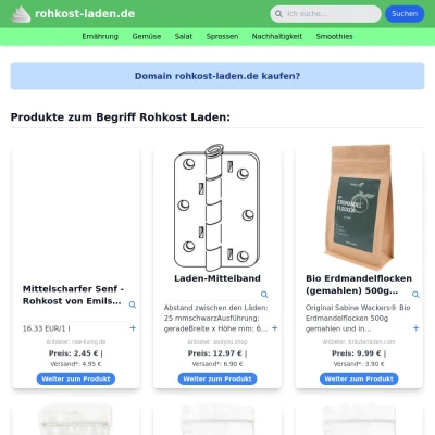 Screenshot rohkost-laden.de