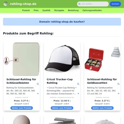 Screenshot rohling-shop.de