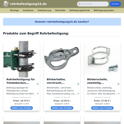 Screenshot rohrbefestigung24.de