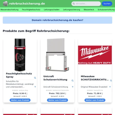 Screenshot rohrbruchsicherung.de