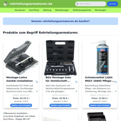 Screenshot rohrleitungsarmaturen.de