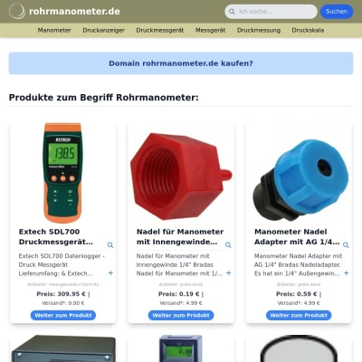 Screenshot rohrmanometer.de